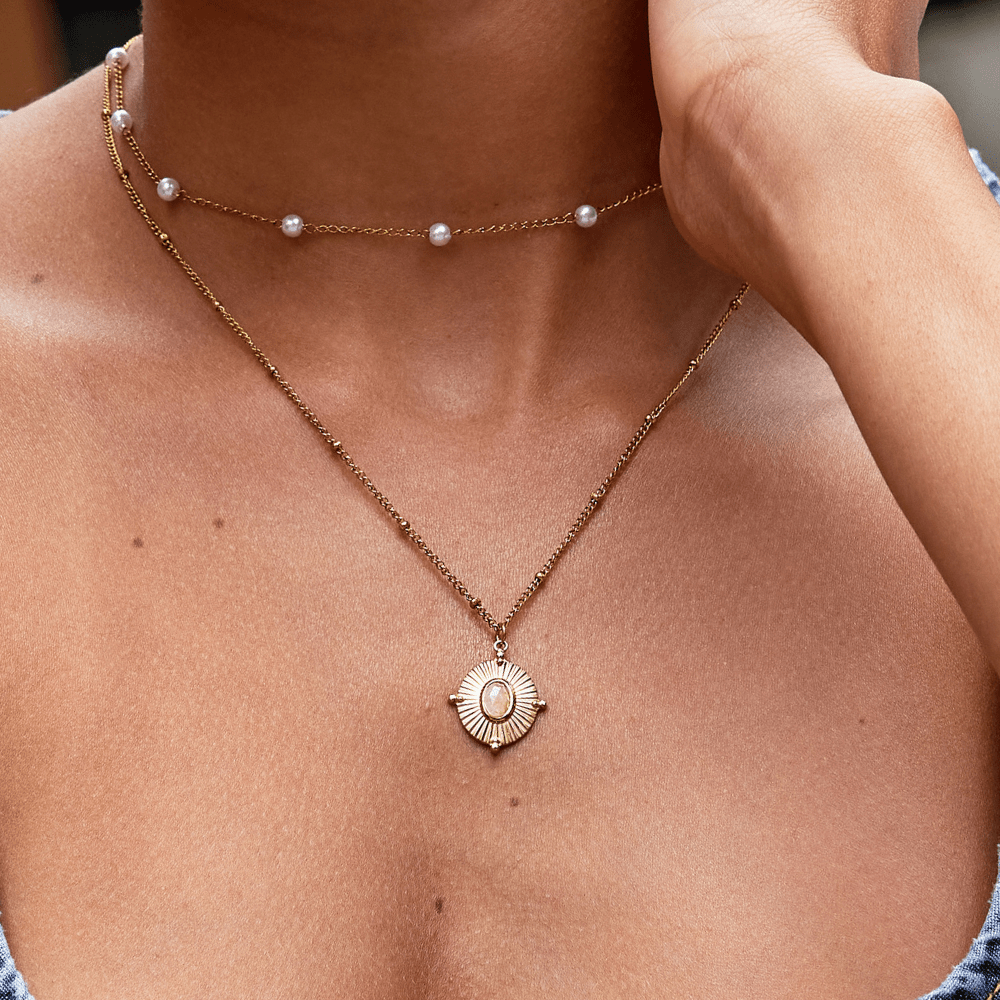 Monique Vintage Stone Necklace