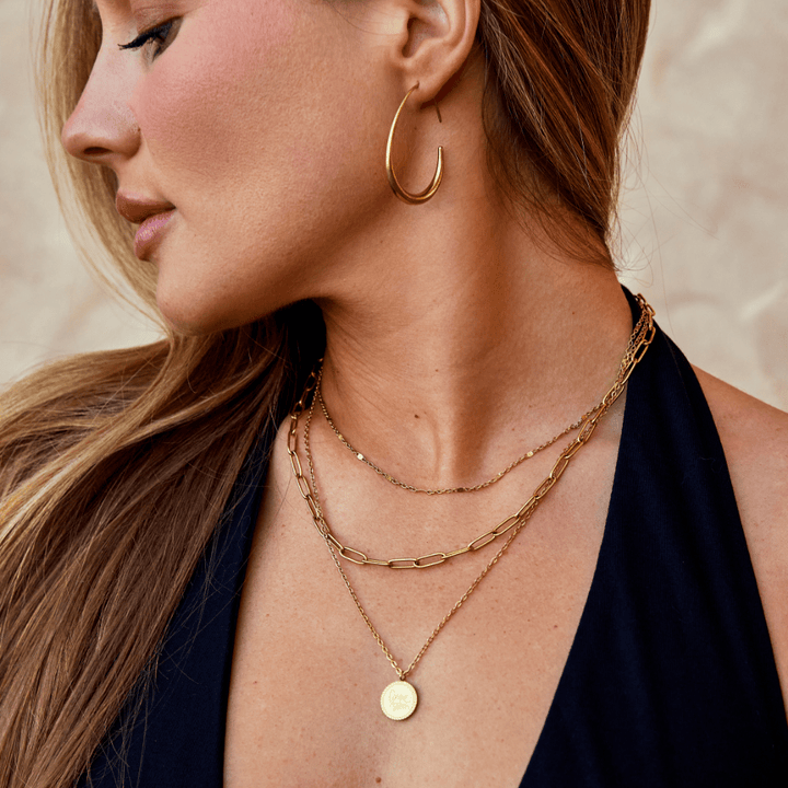 Nica Gold Hoop Earrings