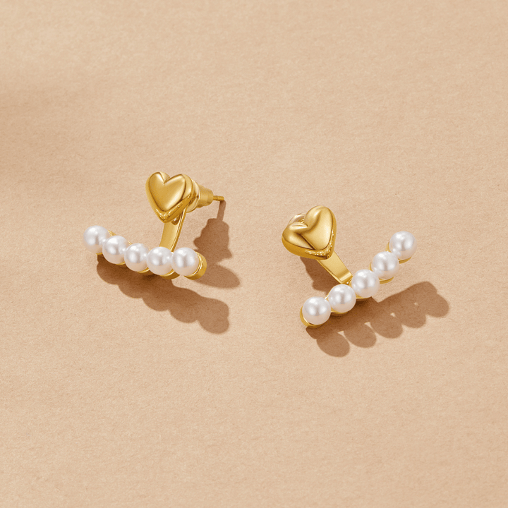Pearl & Heart Romance Earrings