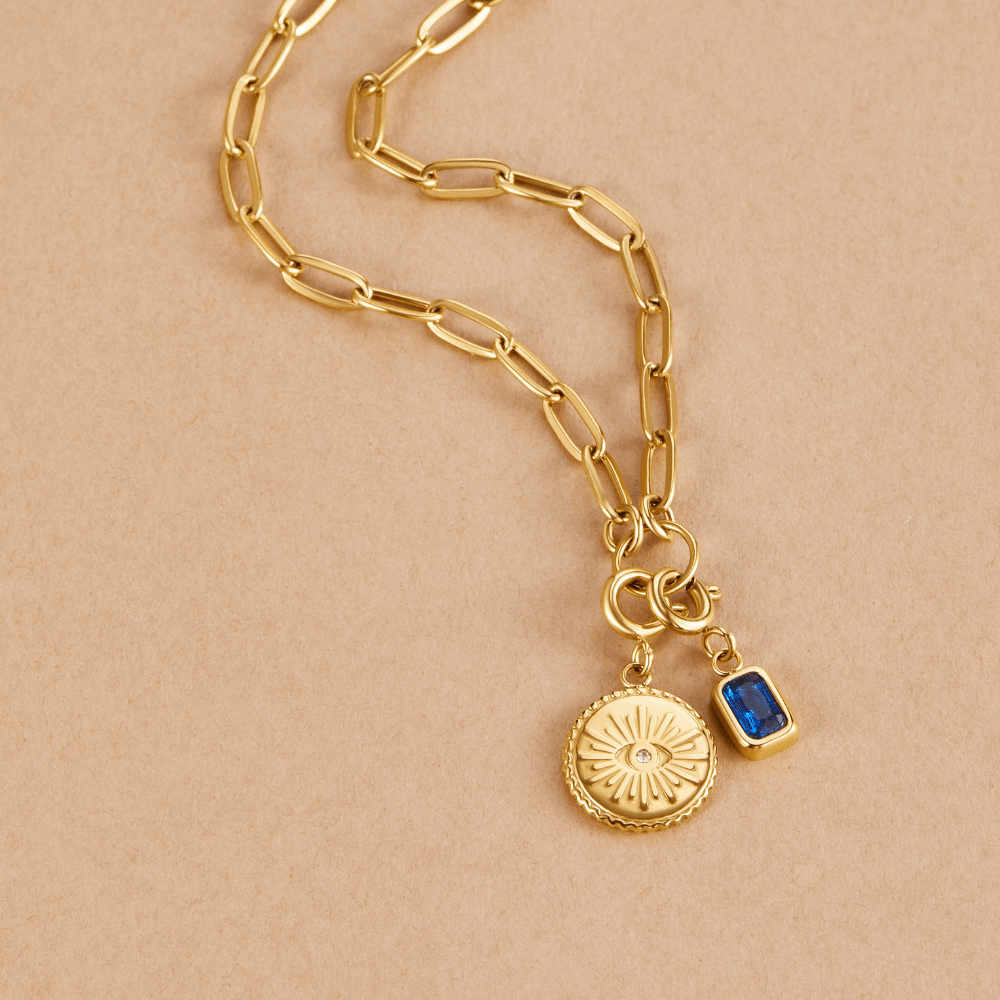 Pia Chain Link Charm Necklace