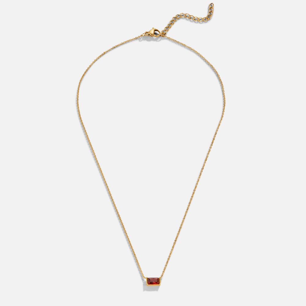 Ruby Baguette Necklace