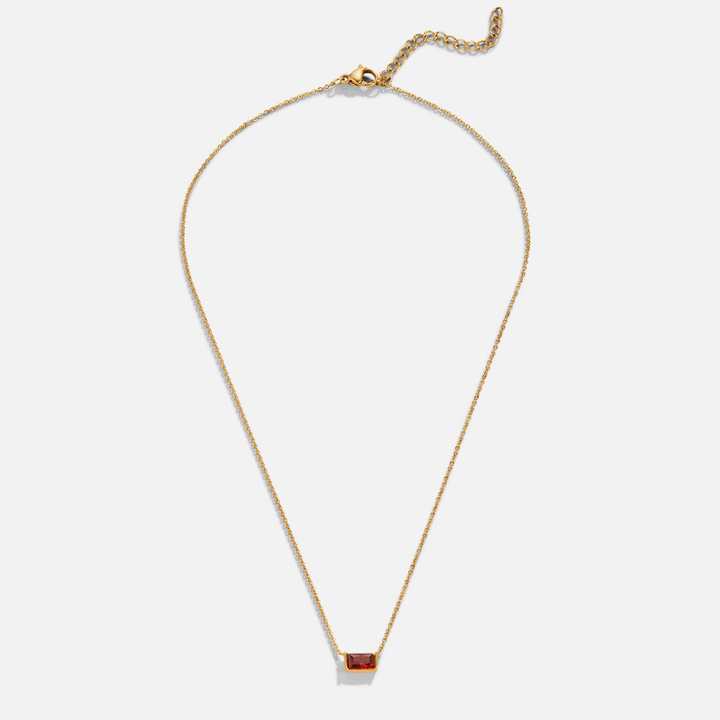 Ruby Baguette Necklace