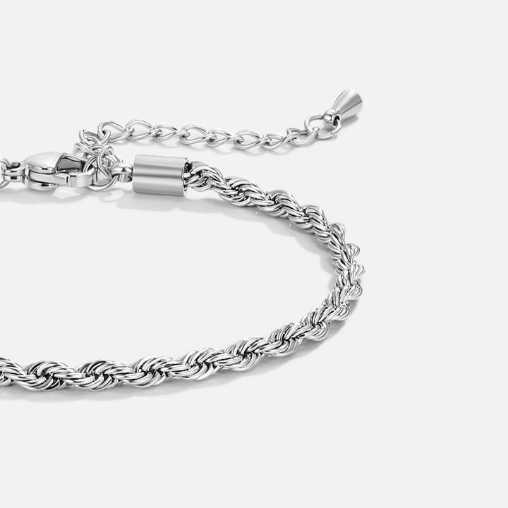 Twisted Silver Chain Bracelet