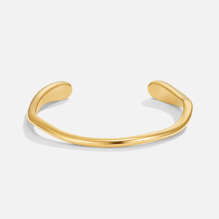 Polished Gold Open Cuff Bangle